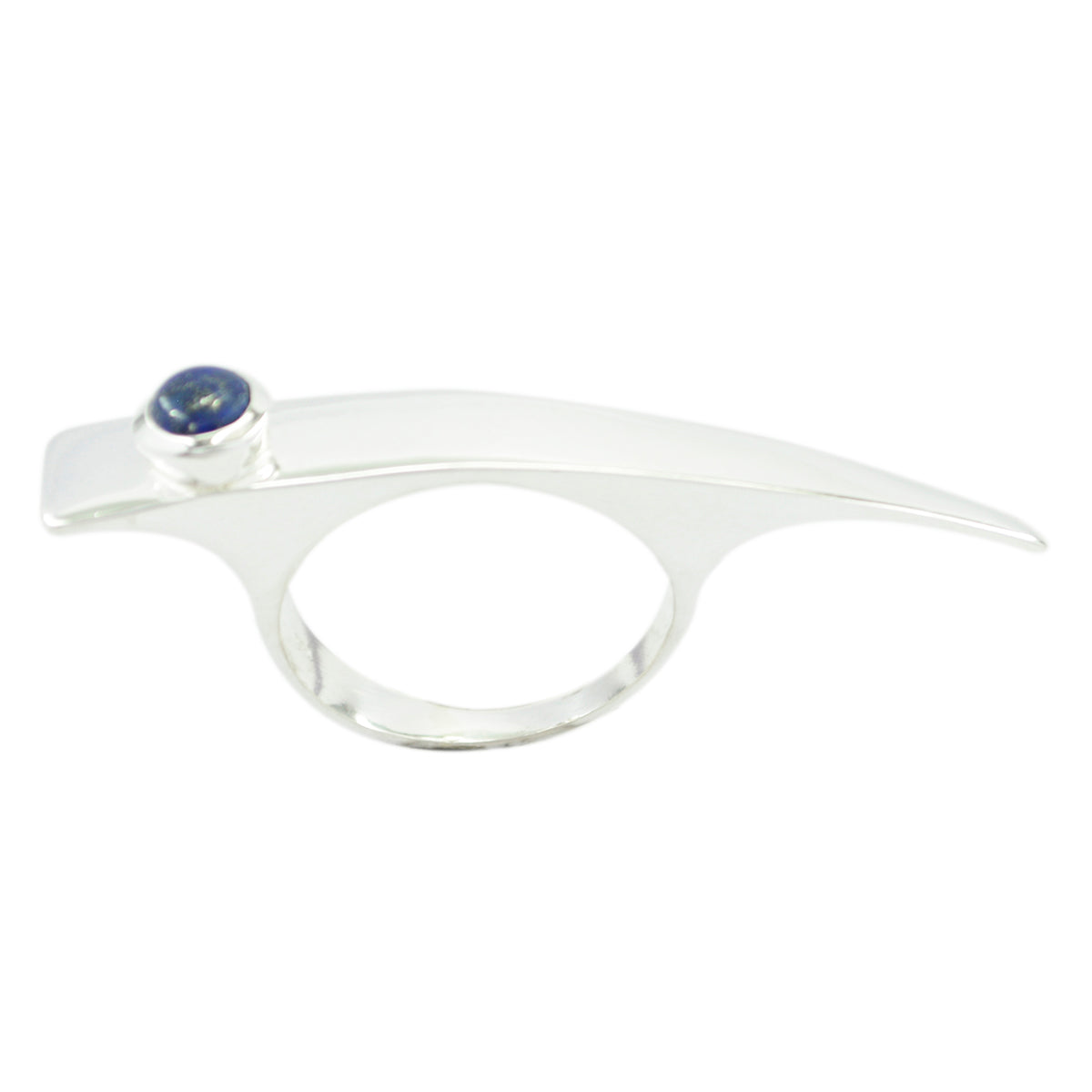 Kristine Sophisticated Blue Solitaire Ring Lapis Lazuli Blue