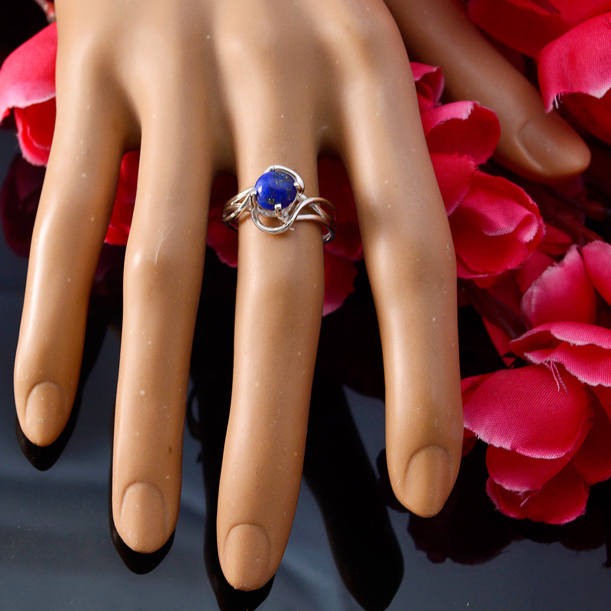 Mila Sophisticated Blue Solitaire Ring