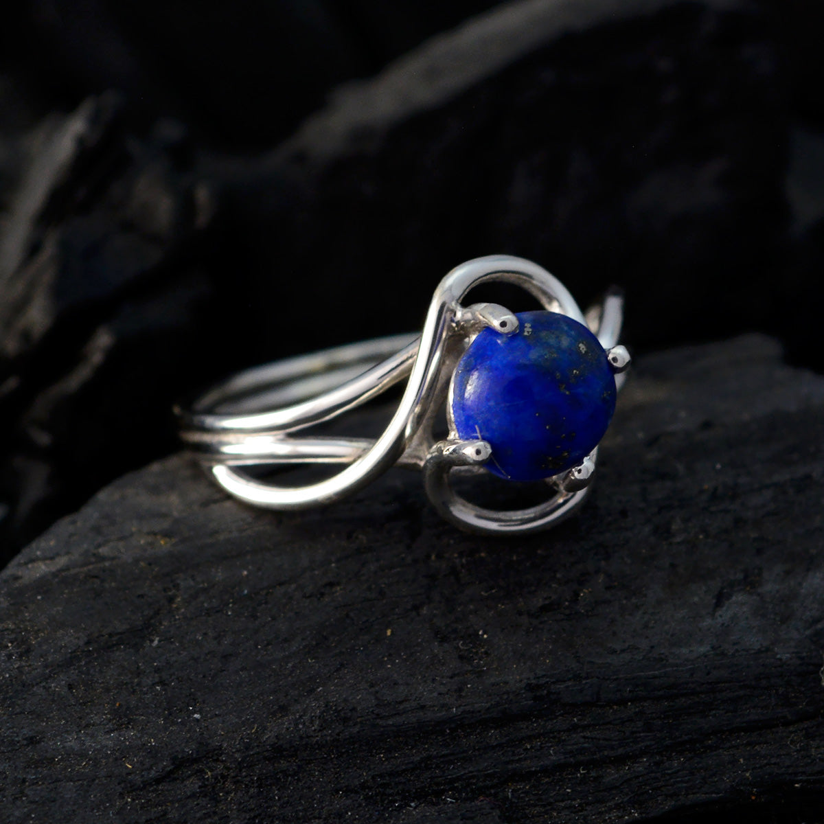 Mila Sophisticated Blue Solitaire Ring