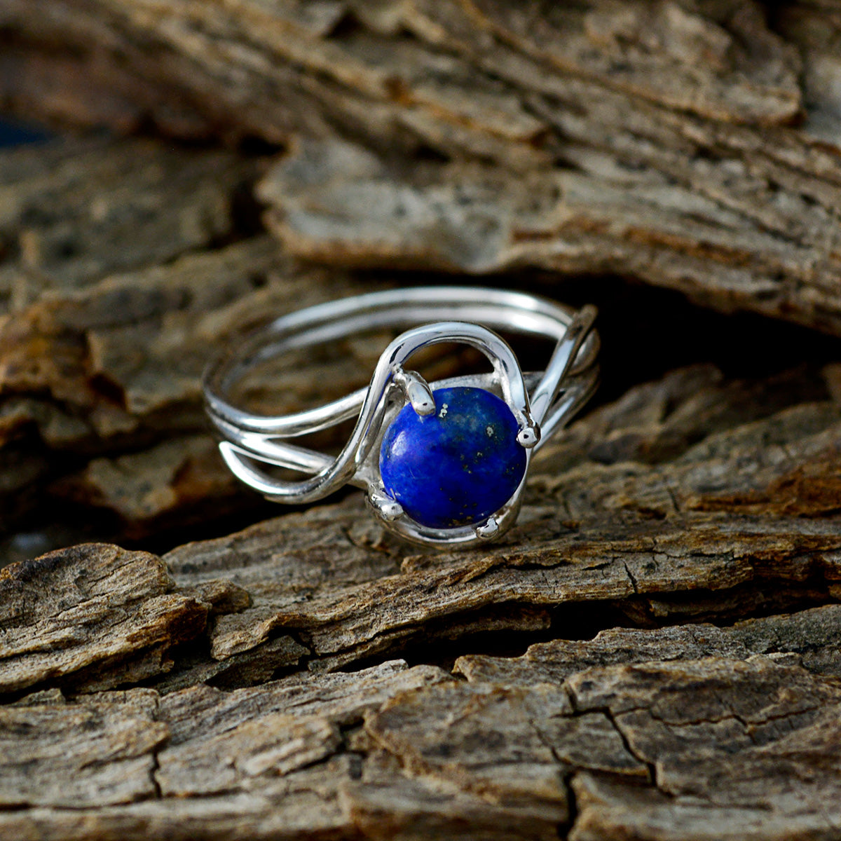 Mila Sophisticated Blue Solitaire Ring