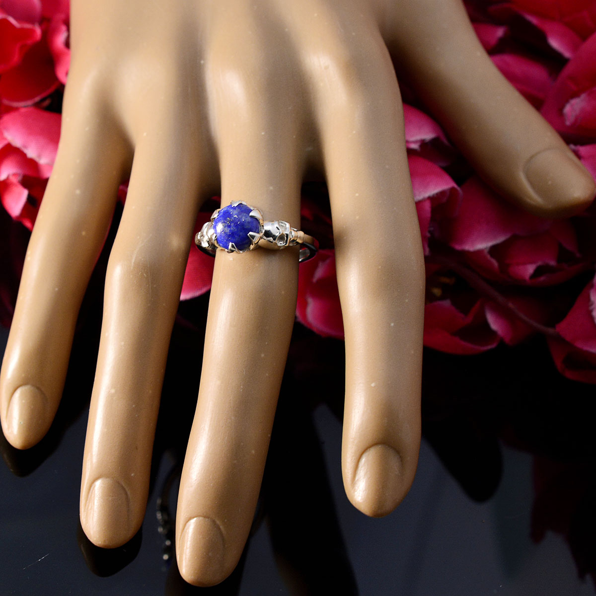 Kristine Romantic Blue Solitaire Ring