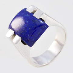 Aaliyah Signet Blue Solitaire Ring
