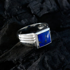 Lorena Graceful Blue Solitaire Ring