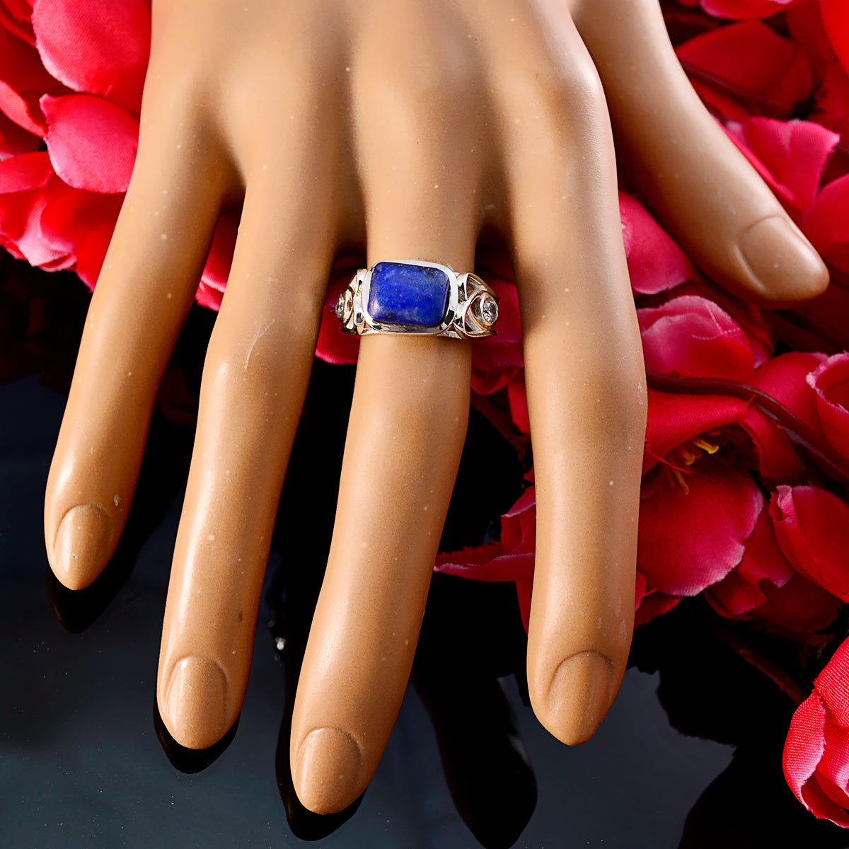 Aria Cultural Blue Solitaire Ring