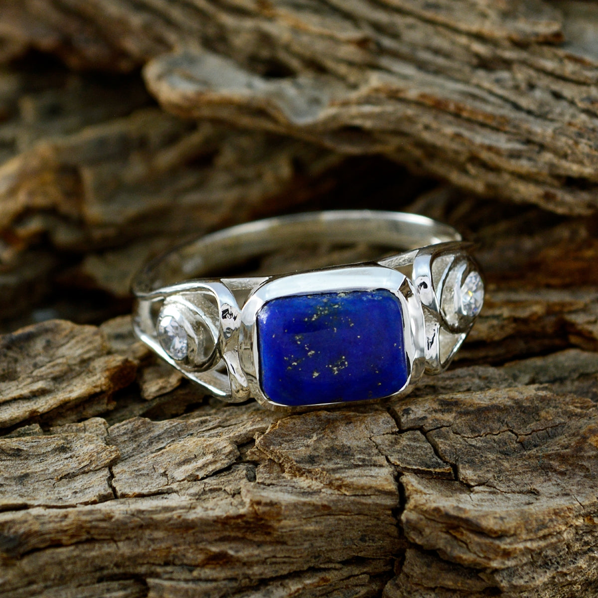Aria Cultural Blue Solitaire Ring