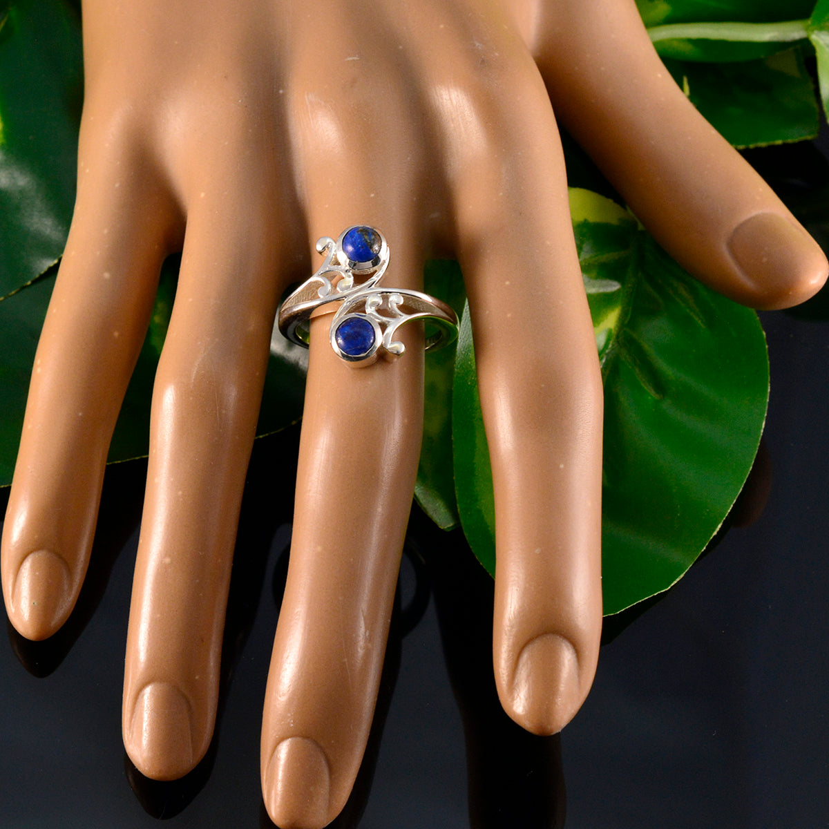 Antonia Cultural Blue Toi et Moi Ring
