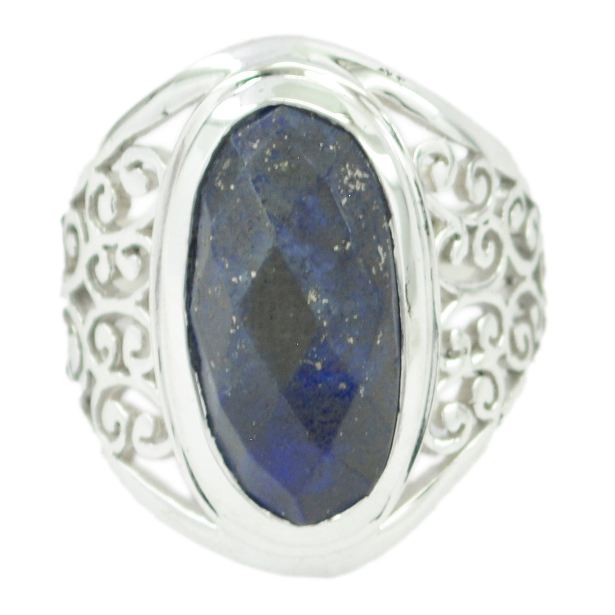 Ayesha Filigree Aqua Solitaire Ring Aqua Chalcedony Green