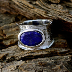 Bella Oversized Blue Solitaire Band