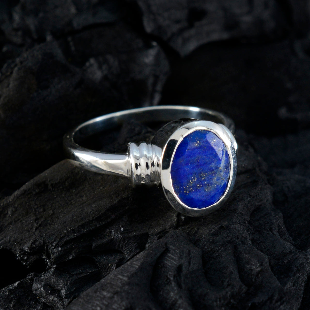 Natalie Luxurious Blue Solitaire Ring