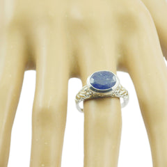 Sara Art Deco Blue Solitaire Ring
