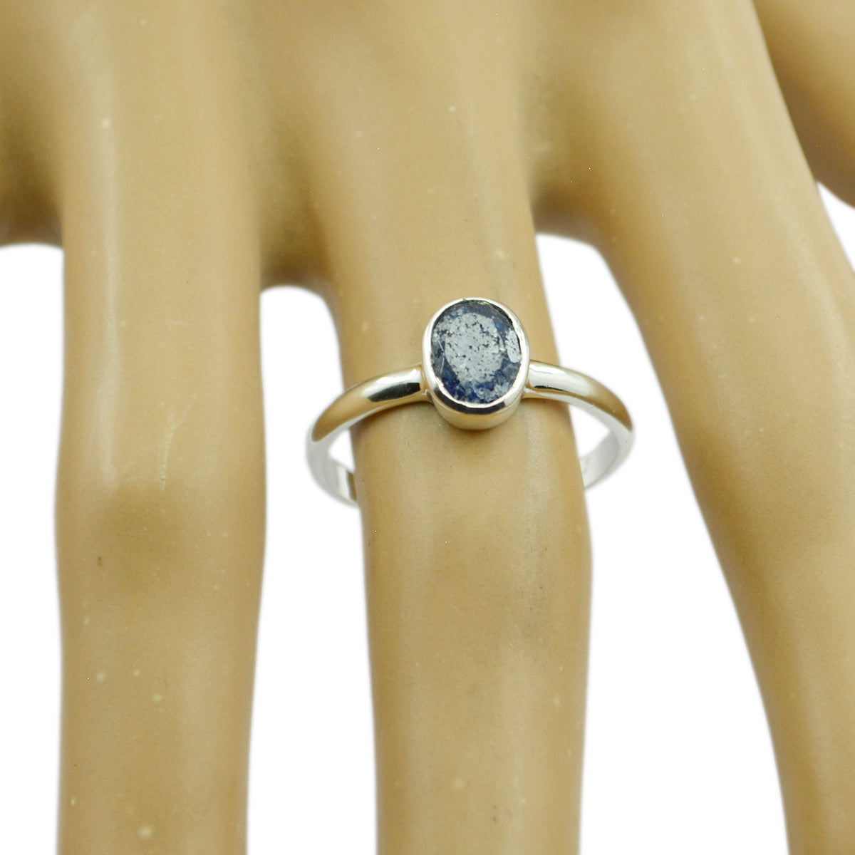 Lakshmi Graceful Blue Solitaire Ring