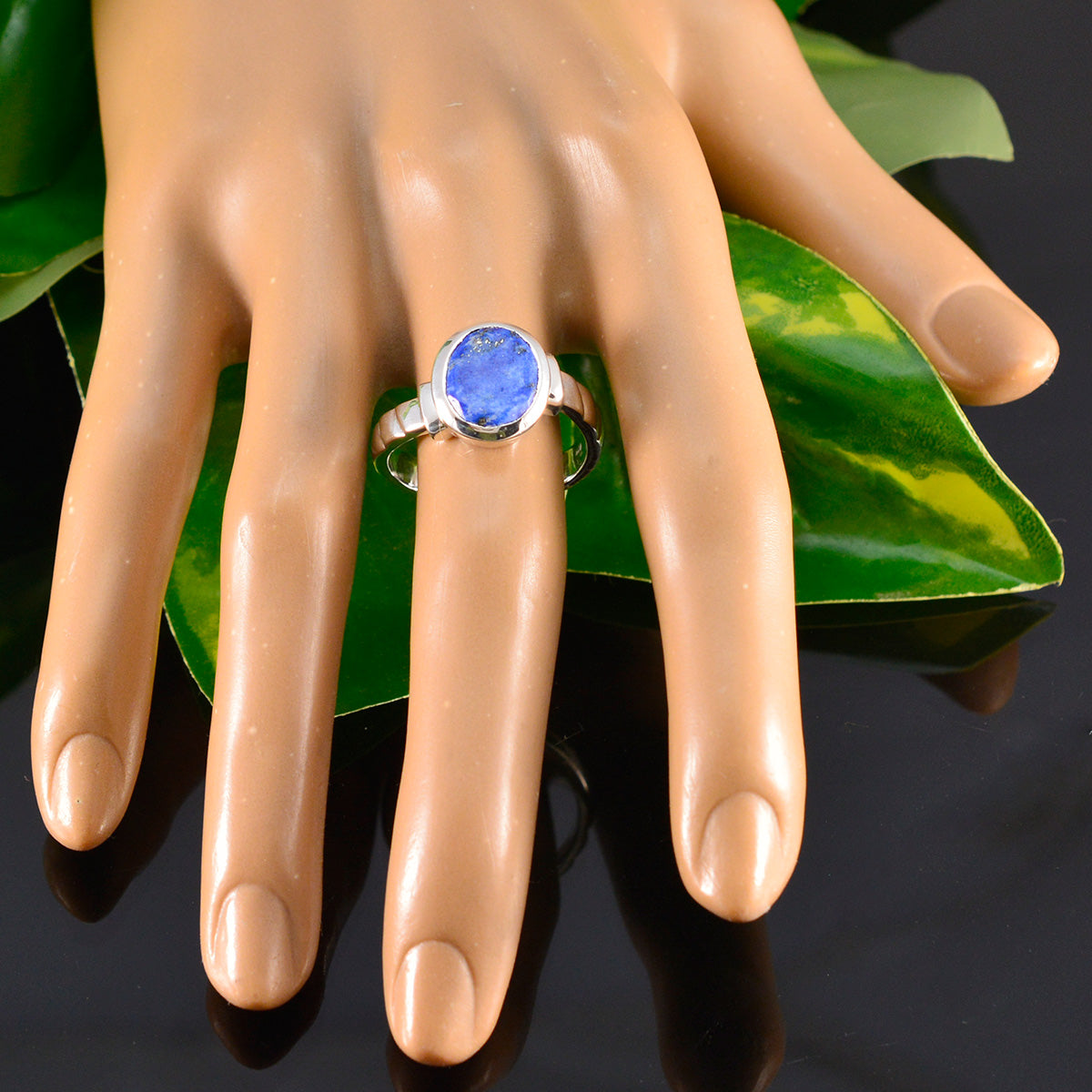 Agnes Promise Blue Solitaire Ring