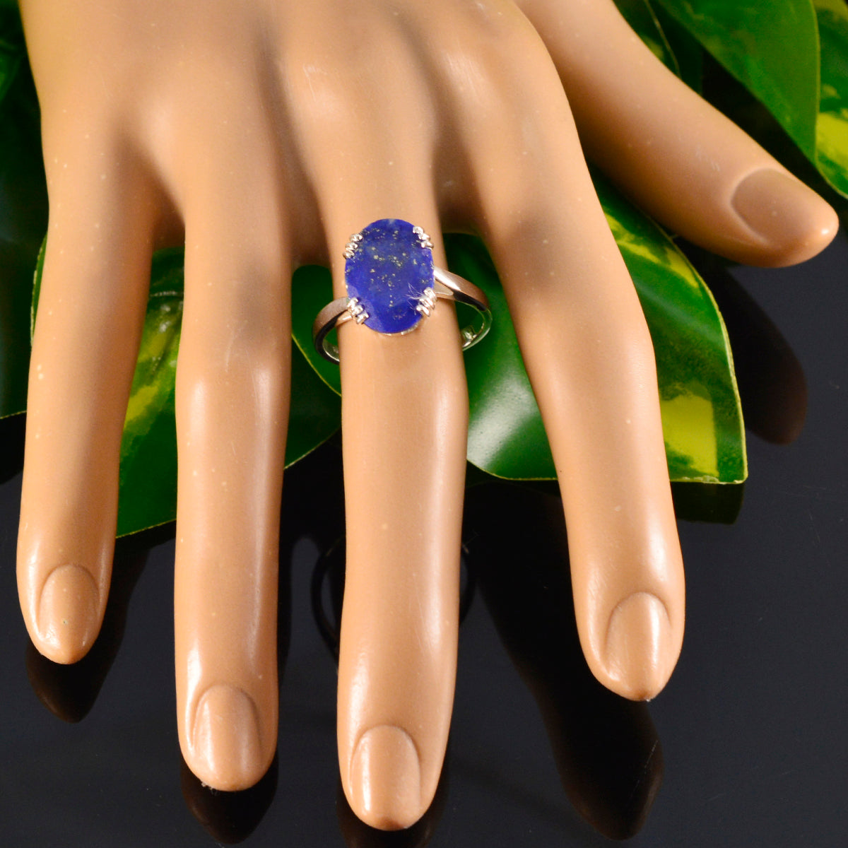 Lakshmi Contemporary Blue Solitaire Ring