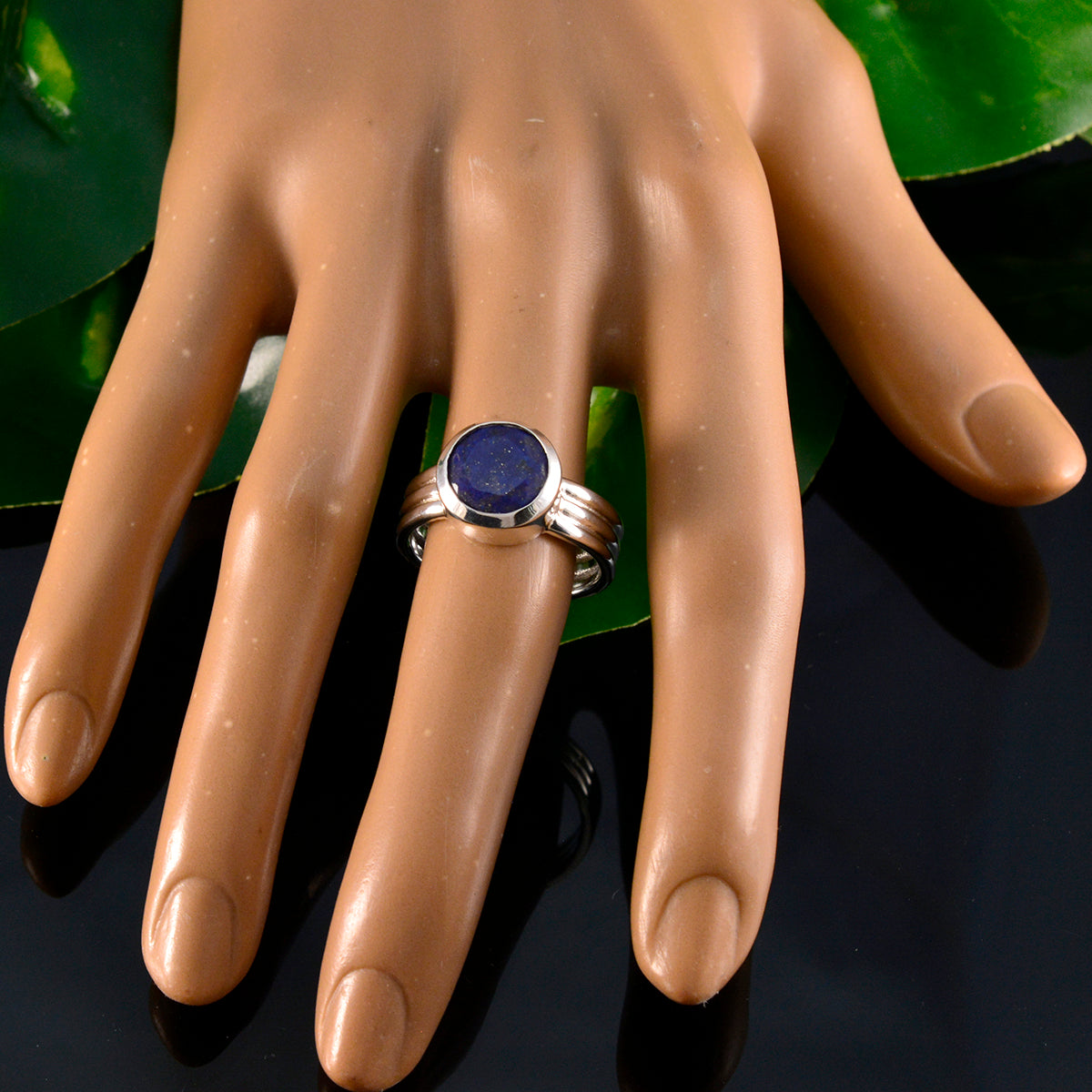 Audrey Graceful Blue Solitaire Ring