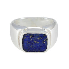 Olivia Abstract Blue Solitaire Ring Lapis Lazuli Blue