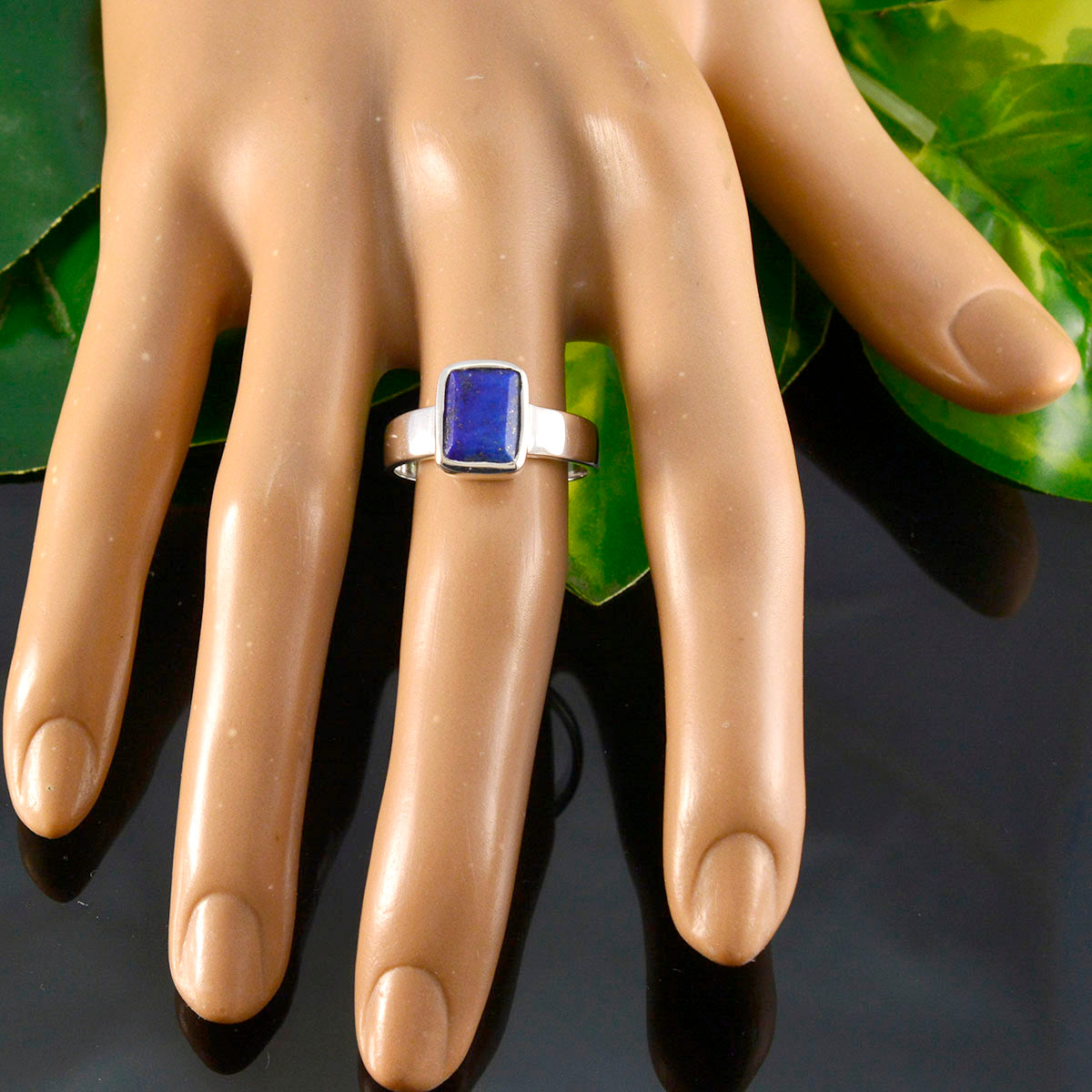 Sofia Luxurious Blue Solitaire Ring