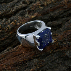 Chloe Ethnic Blue Solitaire Ring