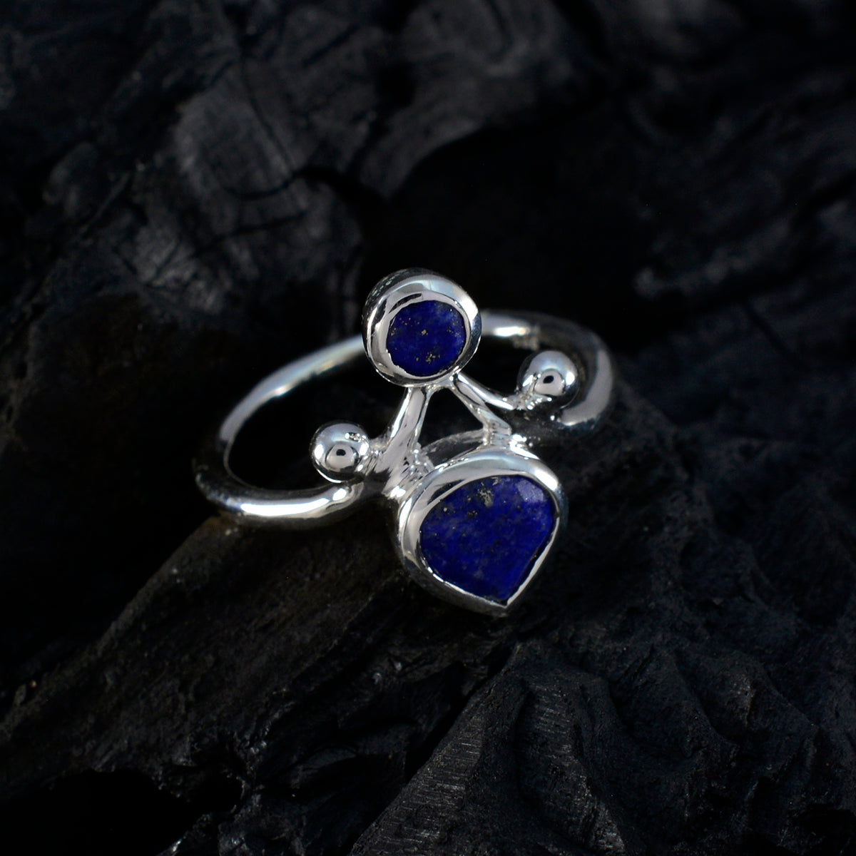 Scarlett Luxurious Blue Toi et Moi Ring