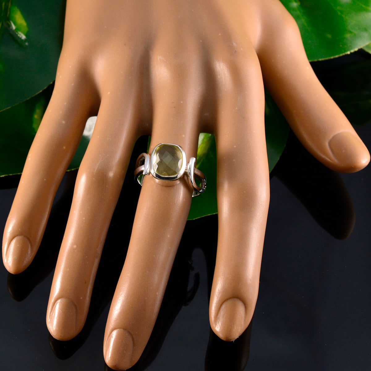 Aisha Modern Yellow Solitaire Ring