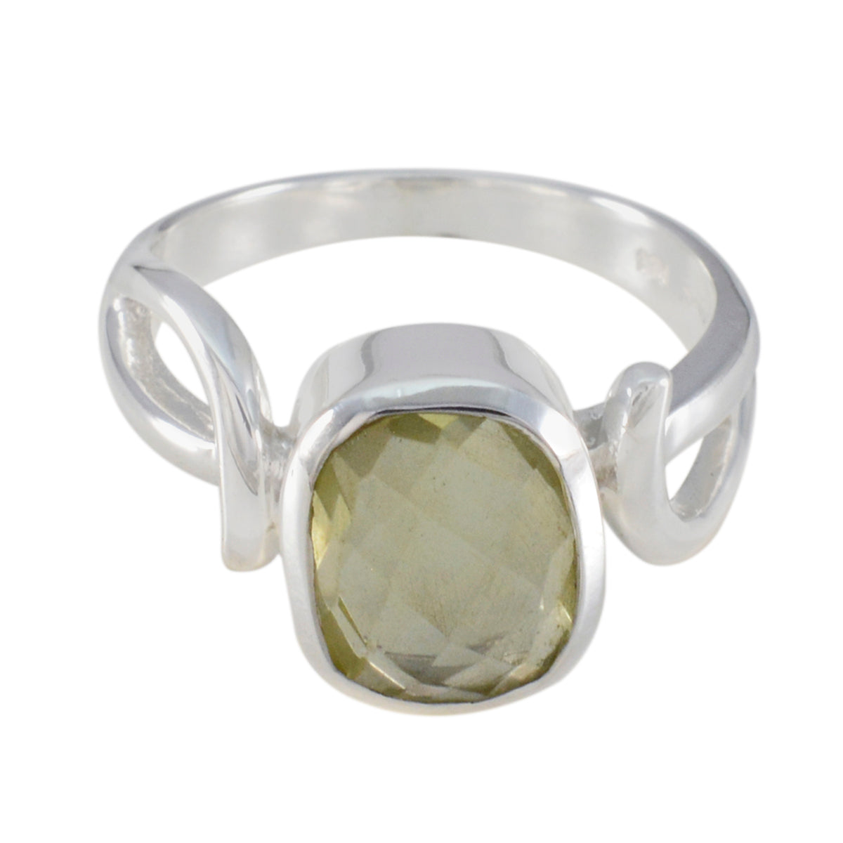 Aisha Modern Yellow Solitaire Ring Lemon Quartz Yellow