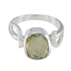 Aisha Modern Yellow Solitaire Ring Lemon Quartz Yellow