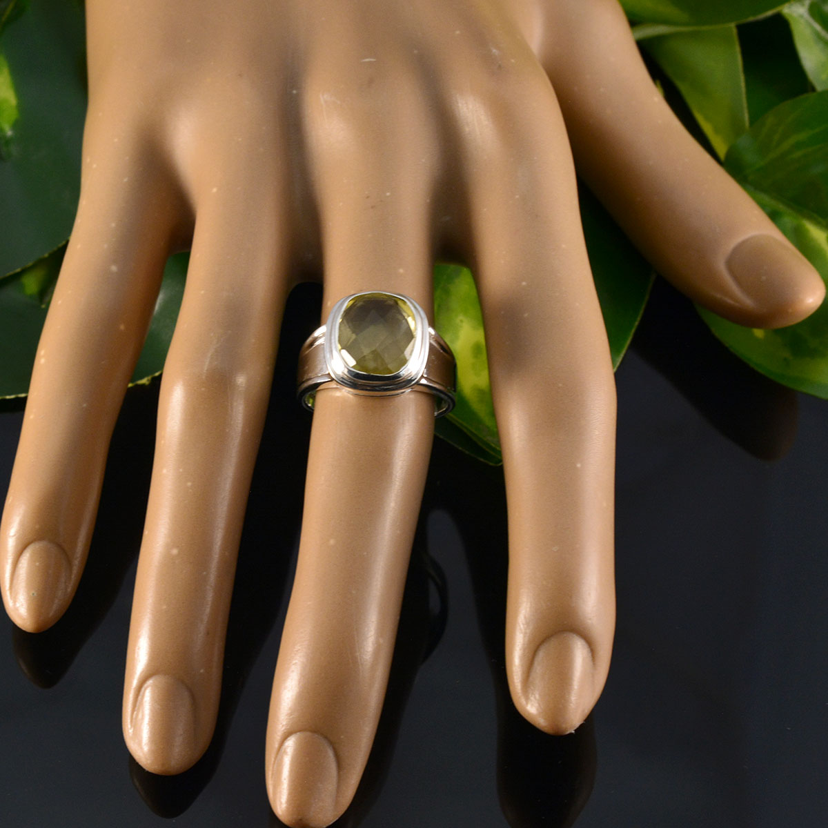 Riley Feminine Yellow Solitaire Ring