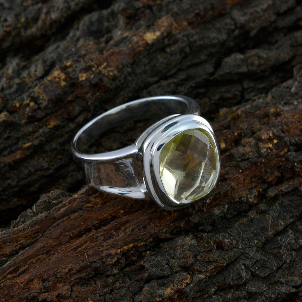 Riley Feminine Yellow Solitaire Ring