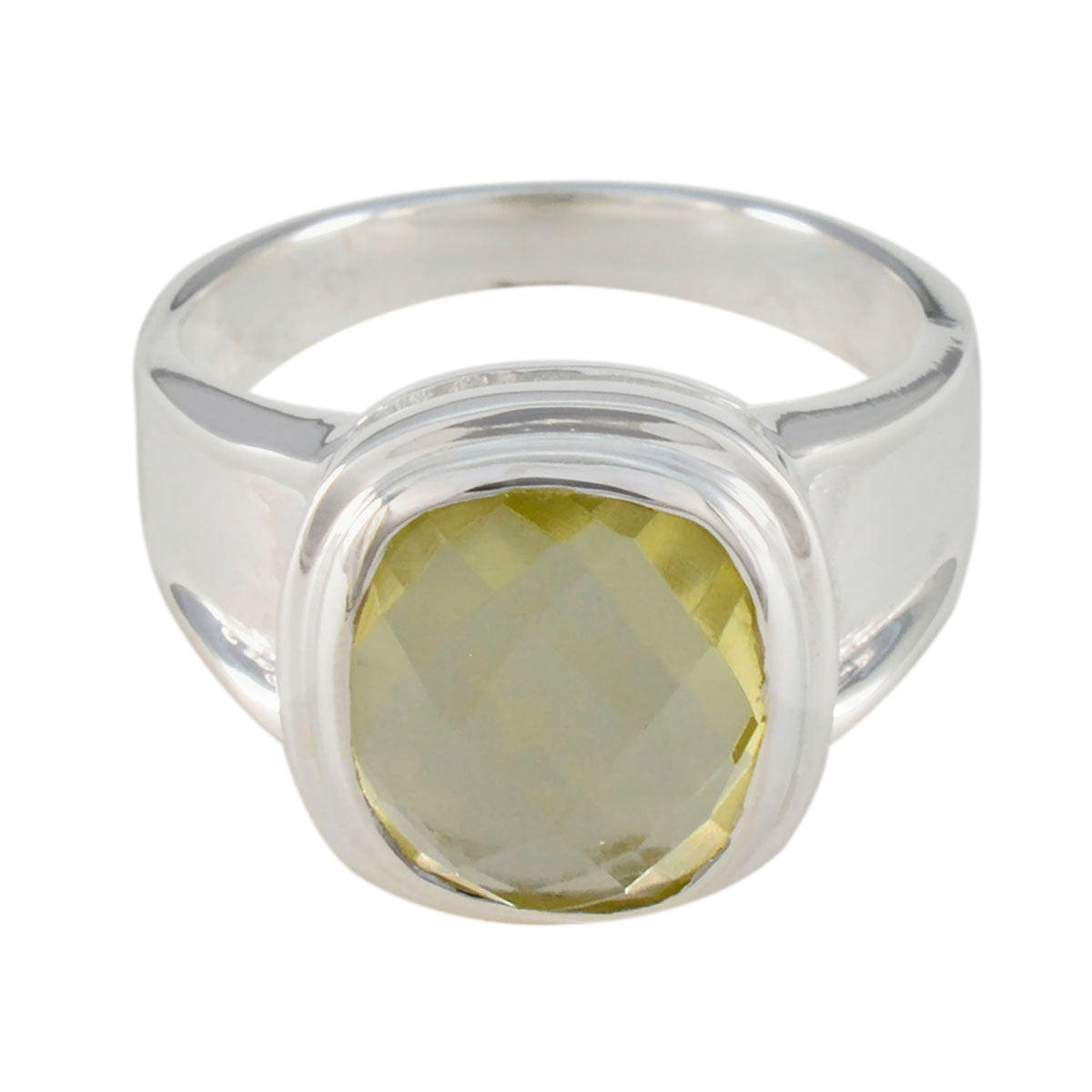 Riley Feminine Yellow Solitaire Ring Lemon Quartz Yellow