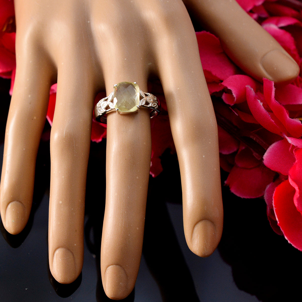 Ayesha Sophisticated Yellow Solitaire Ring
