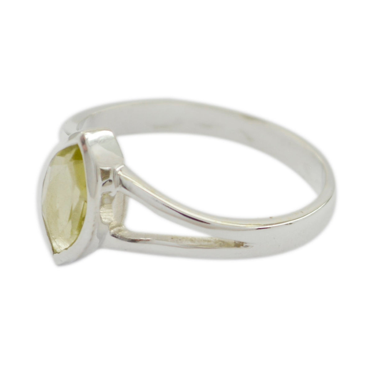 Bianca Geometric Yellow Solitaire Ring