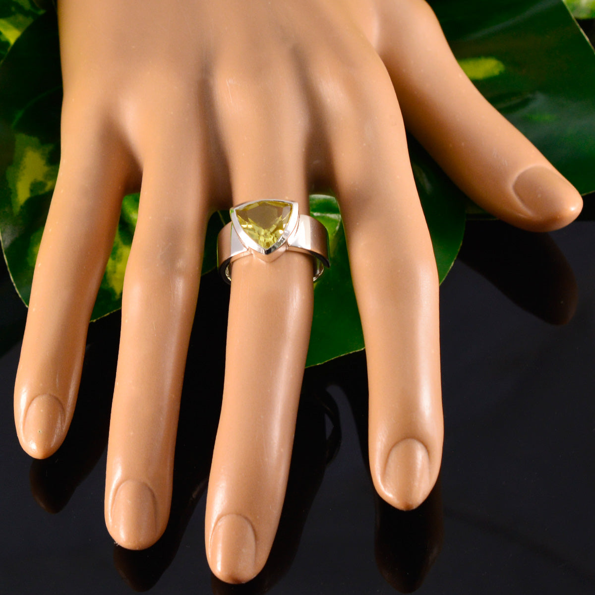 Zoey Signet Yellow Solitaire Band