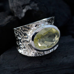 Leah engravings Yellow Solitaire Ring