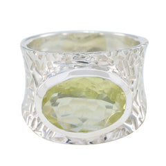 Leah engravings Yellow Solitaire Ring Lemon Quartz Yellow