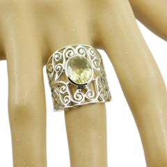 Kristine Filigree Yellow Solitaire Ring