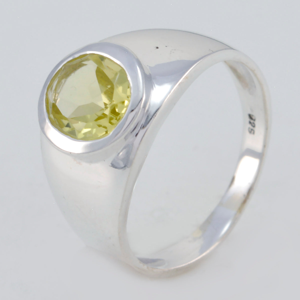 Ava Modern Yellow Solitaire Ring