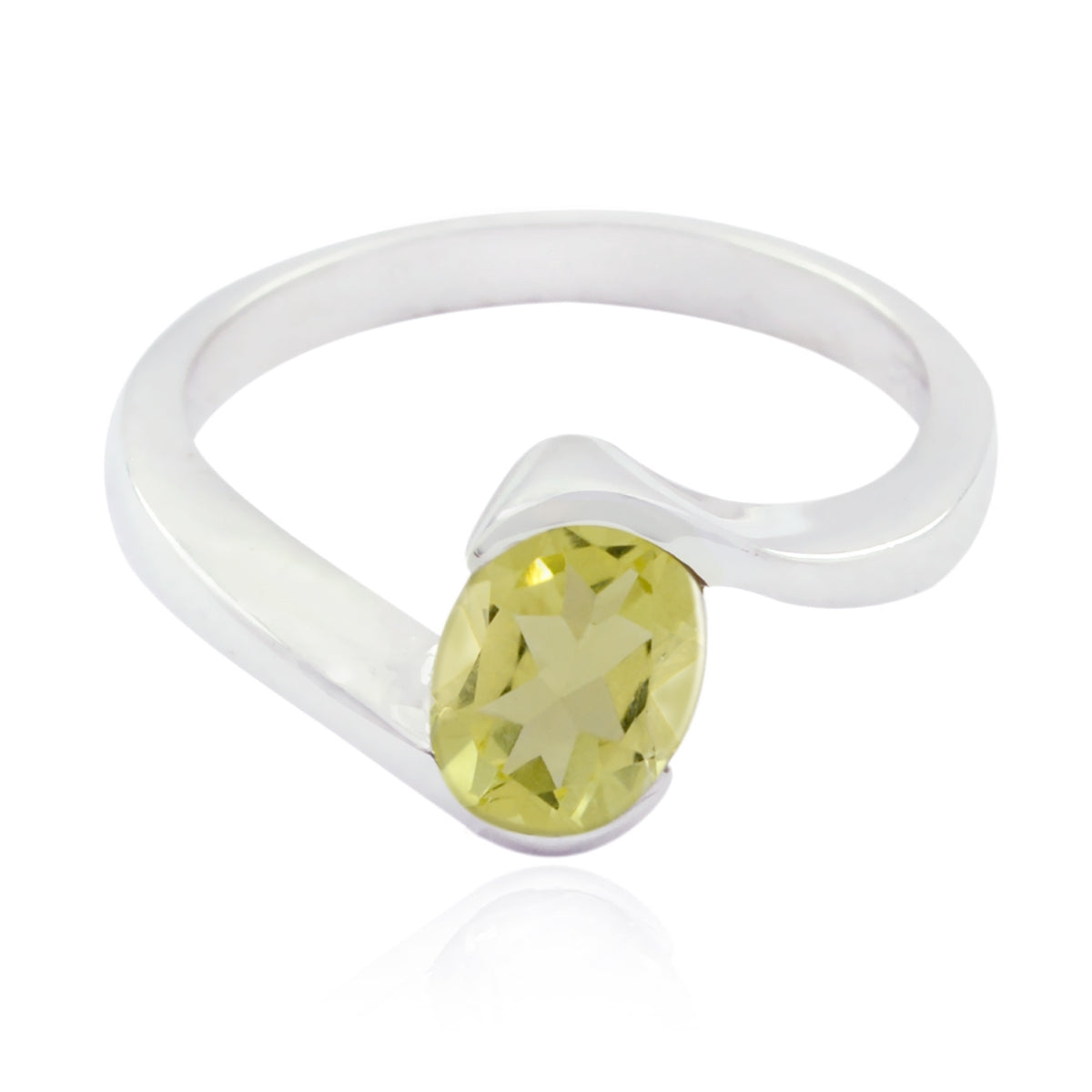 Nisa Ethnic Yellow Solitaire Ring