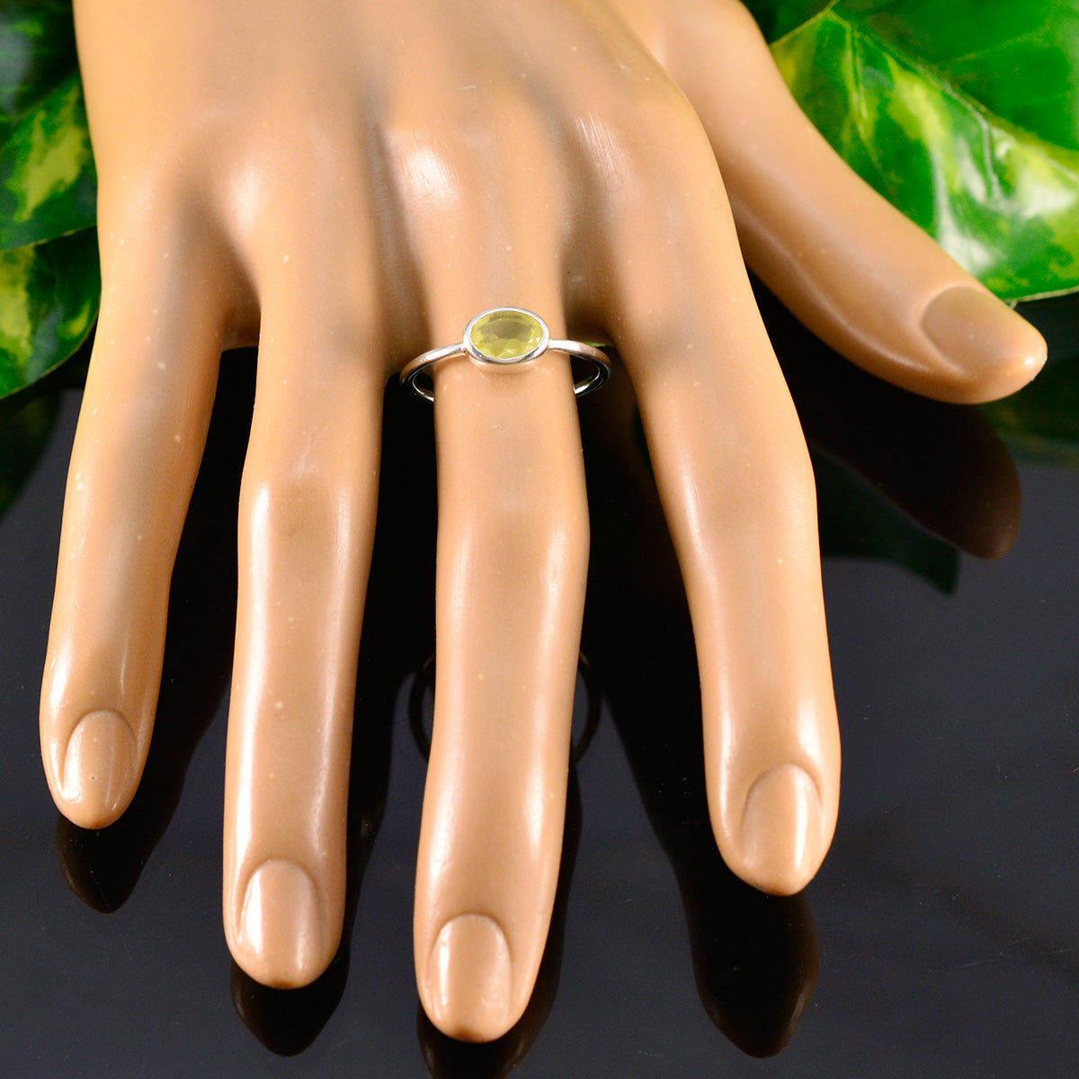 Harper Sophisticated Yellow Solitaire Ring