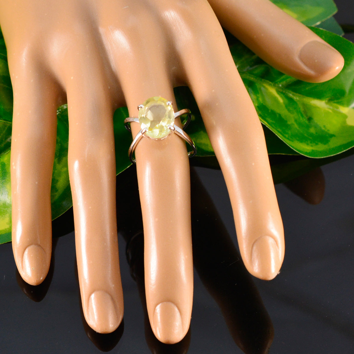 Meera Artisan Yellow Solitaire Ring