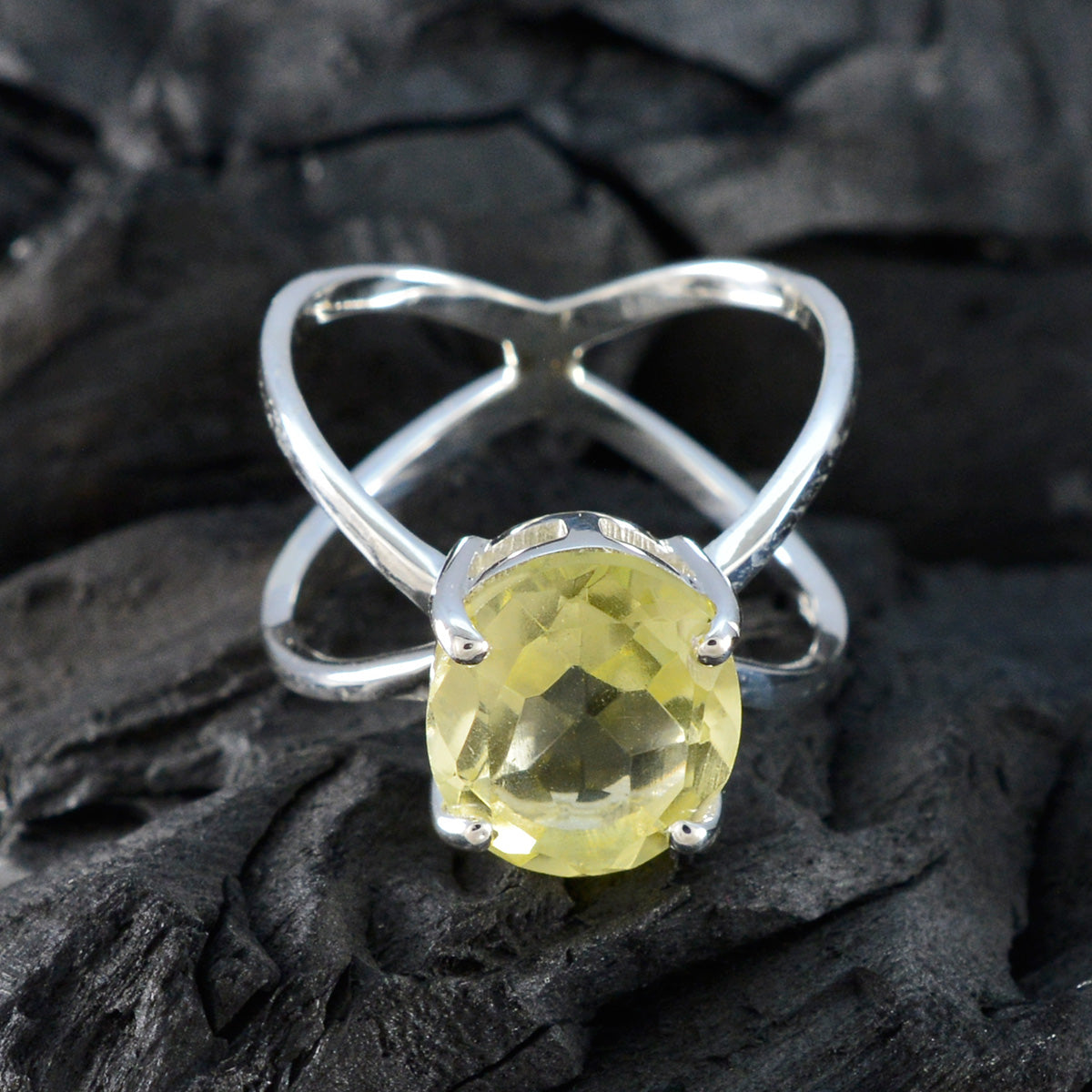 Meera Artisan Yellow Solitaire Ring
