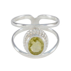 Natalia Boho Yellow Solitaire Ring Lemon Quartz Yellow
