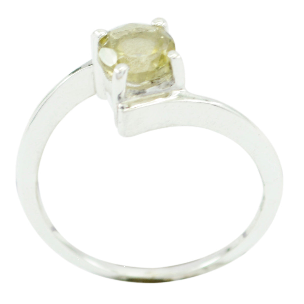 Aaliyah Contemporary Yellow Solitaire Ring