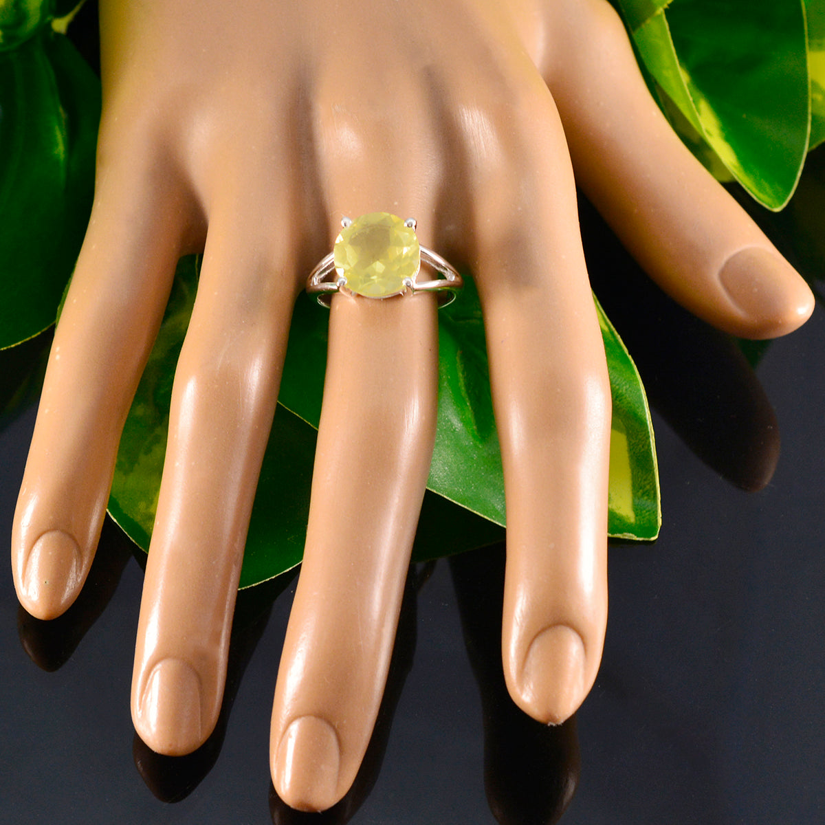 Riya Sophisticated Yellow Solitaire Ring