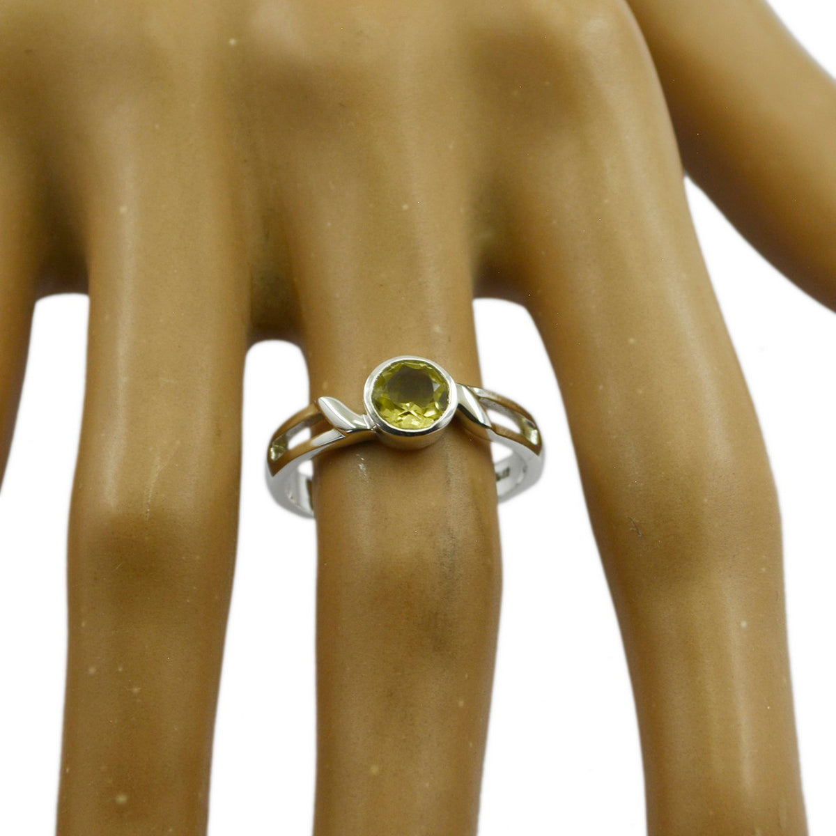 Wen Feminine Yellow Solitaire Ring