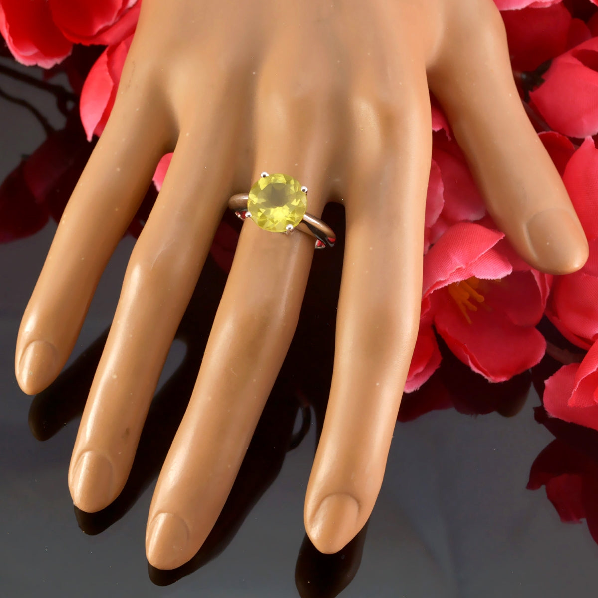 Camila Sophisticated Yellow Solitaire Ring