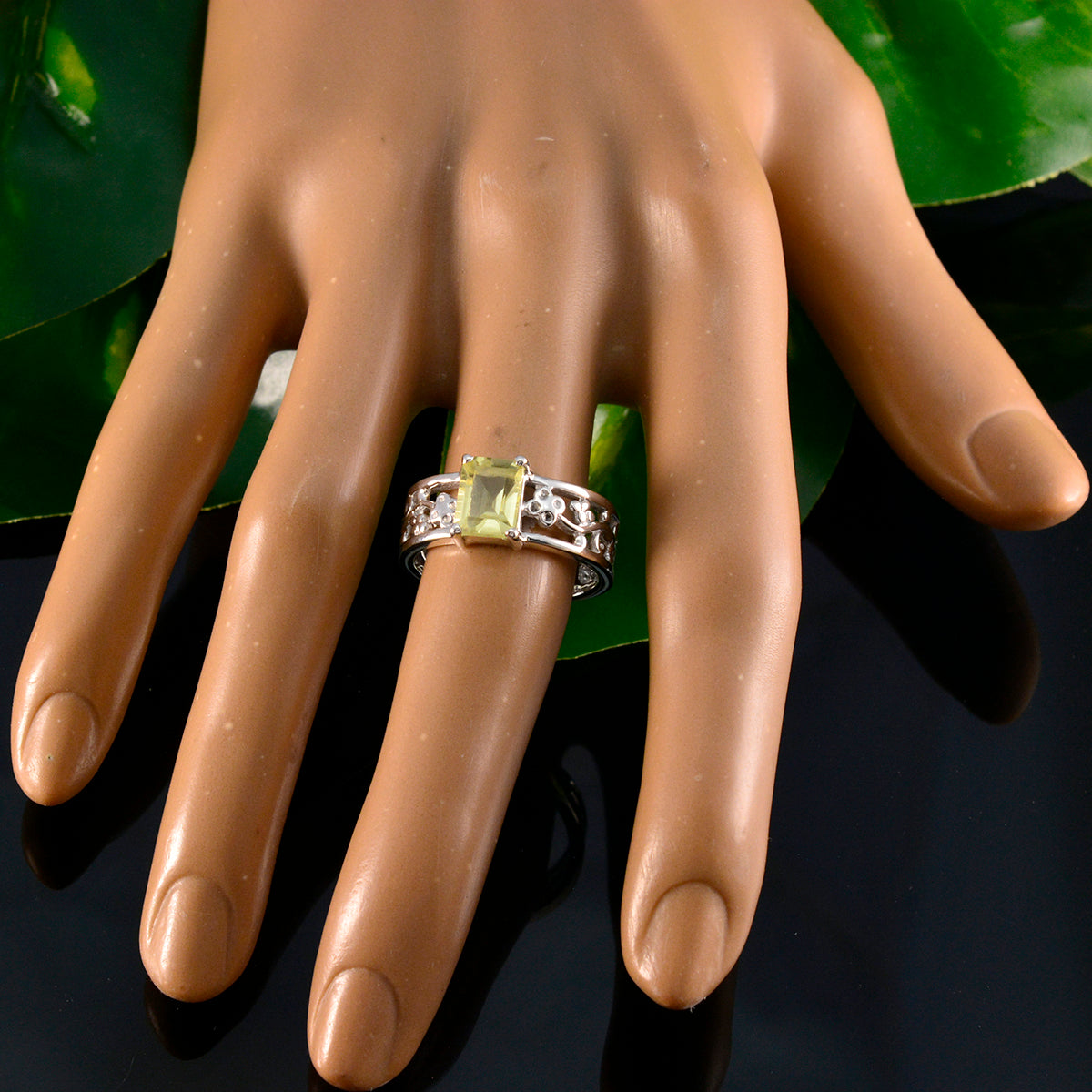 Autumn Feminine Yellow Solitaire Ring