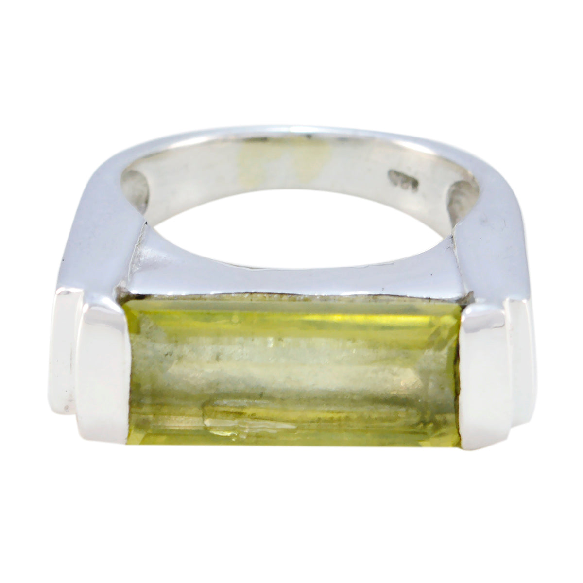 Amelia Armor Yellow Solitaire Ring Lemon Quartz Yellow