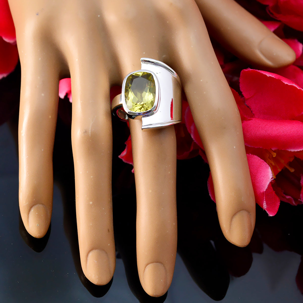 Harper Yellow Solitaire Ring for Women with Gemstone
