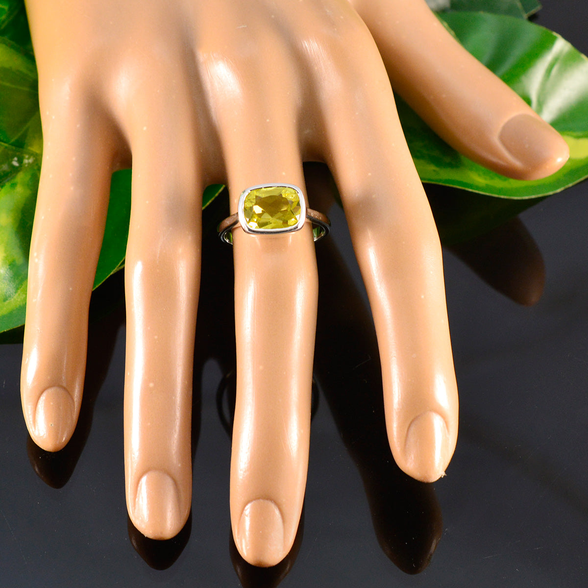 Lili Sophisticated Yellow Solitaire Ring