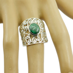 Gabriela Filigree Green Solitaire Ring