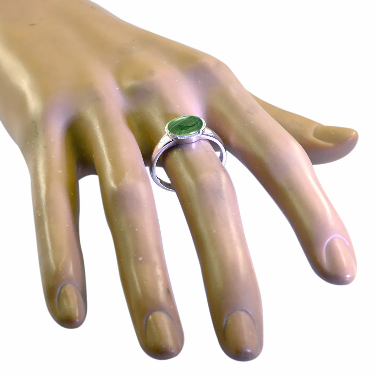 Clara Trendy Green Solitaire Ring